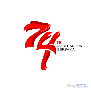 HUT RI 74 Mari Bangun BERSAMA Logo vector (.cdr)