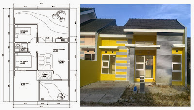 Design a simple house with a low cost ( design houses Indonesia ...