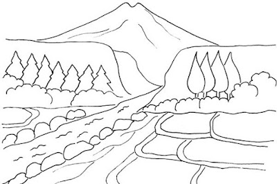 Gambar Sketsa Pemandangan Alam Yang Indah Gambar Sketsa Pemandangan Alam Yang Indah