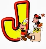 Lindo alfabeto de Mickey y Minnie tocando el piano J.