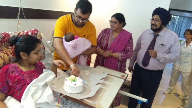 Doctors at Indian Spinal Injuries Center deliver first ever baby at the hospital after treating the mother severely paralyzed following a road accident during the eighth month of her pregnancy Doctors at Indian Spinal Injuries Center deliver first ever baby at the hospital after treating the mother severely paralyzed following a road accident during the eighth month of her pregnancy