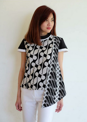Style baju batik model atasan lengan pendek modis Style baju batik model atasan lengan pendek modis