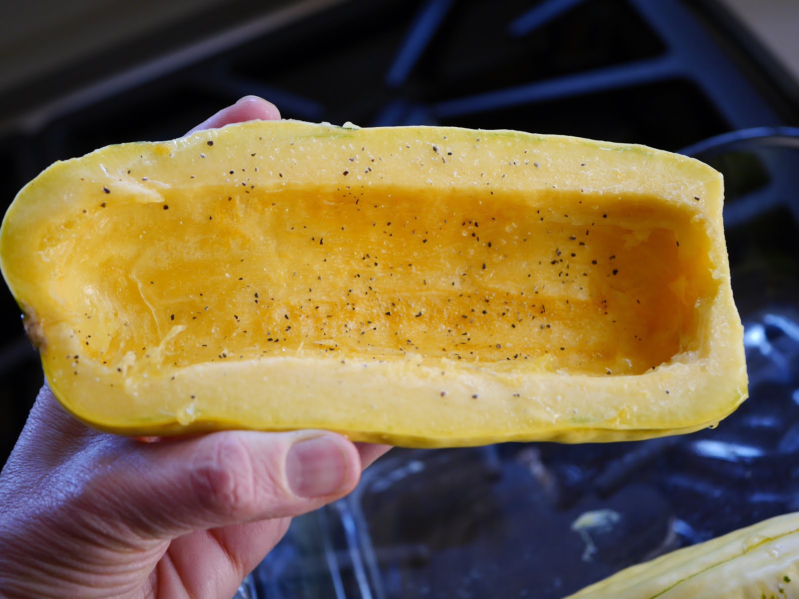 Foods For Long Life Delicata Squash Stuffed With Spicy Black Beans and