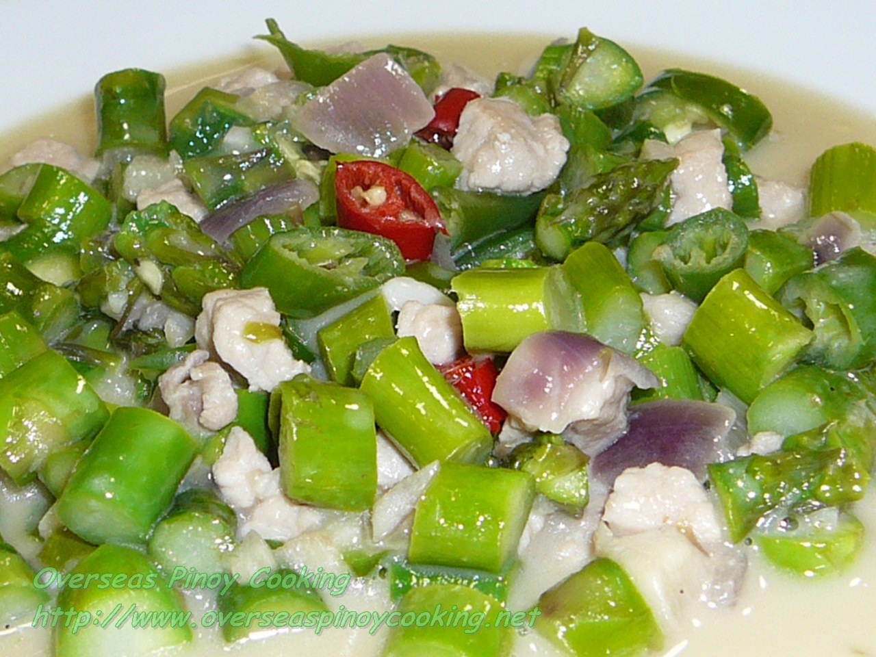 Asparagus with Coconut Milk, Pinoy Gising Gising Style