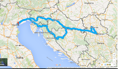 2050 Km, 3 capitali, 5 stati in 6 giorni Mappa ExploreBalkans