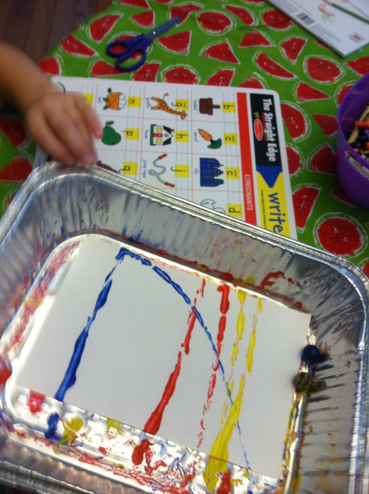 Crafts for Toddlers and Kids Easy Marble Painting The Jersey Momma