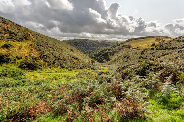 Exmoor valley landscape from the village of Countisbury 