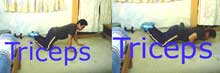 Lagartijas al piso para triceps