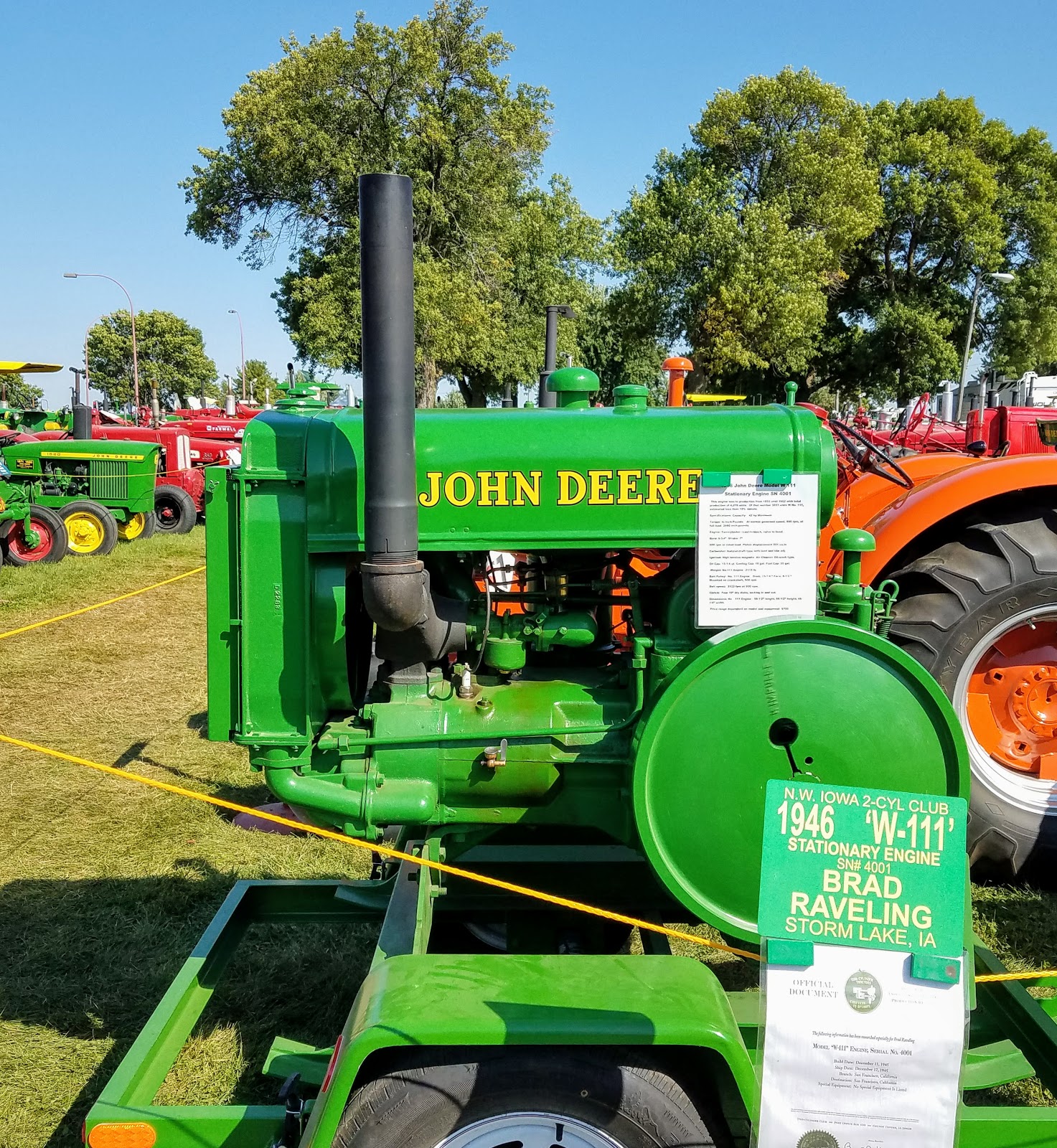 History and Culture by Bicycle Spencer, Iowa 2018 Clay County Fair, 1946 John Deere W111, 09