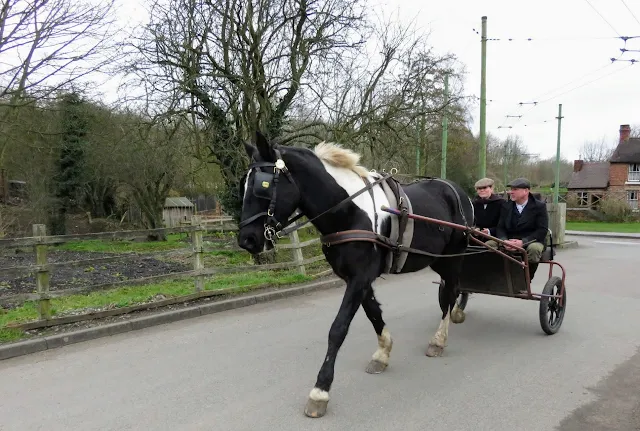 Horse-drawn cart at the Black Country Living Museum near Birmingham, England