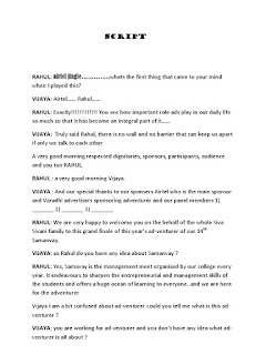 Anchoring script for welcome speech picture