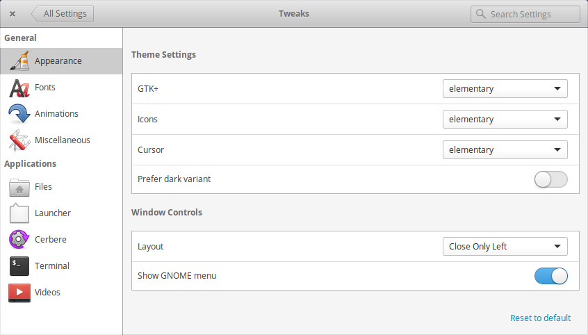 Elementary OS Tweaks