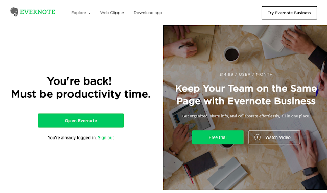Evernote Homepage Evernote Homepage