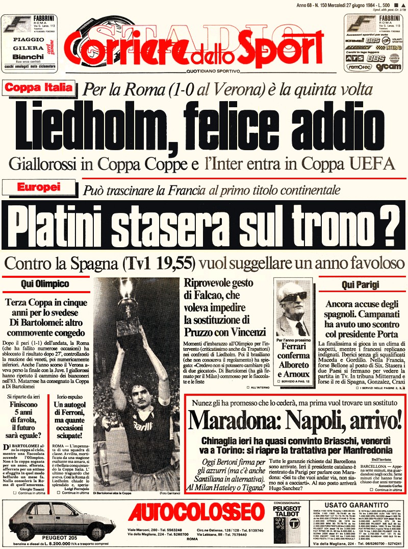 TWB22 Coppa Italia 1983 1984 As Roma Hellas Verona