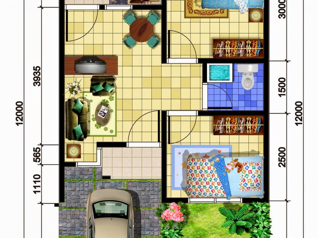  Denah  Rumah  Minimalis  1 Lantai Ukuran  10  X  15 Desain Rumah  Minimalis 