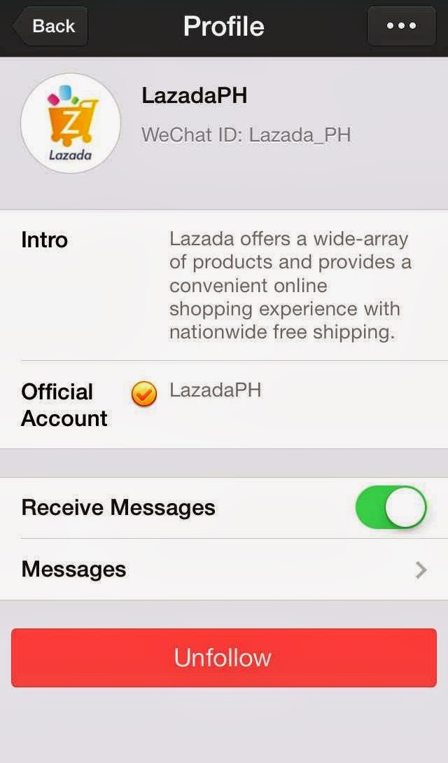 Follow LazadaPH Official Account
