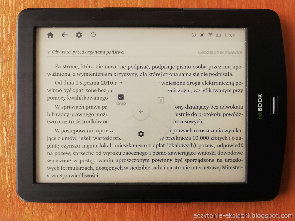 PocketBook Reader InkBOOK LUMOS – PDF po przycięciu marginesów