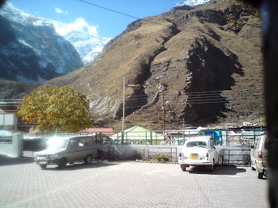 The view of the magnificient Neelkanth peak from the window