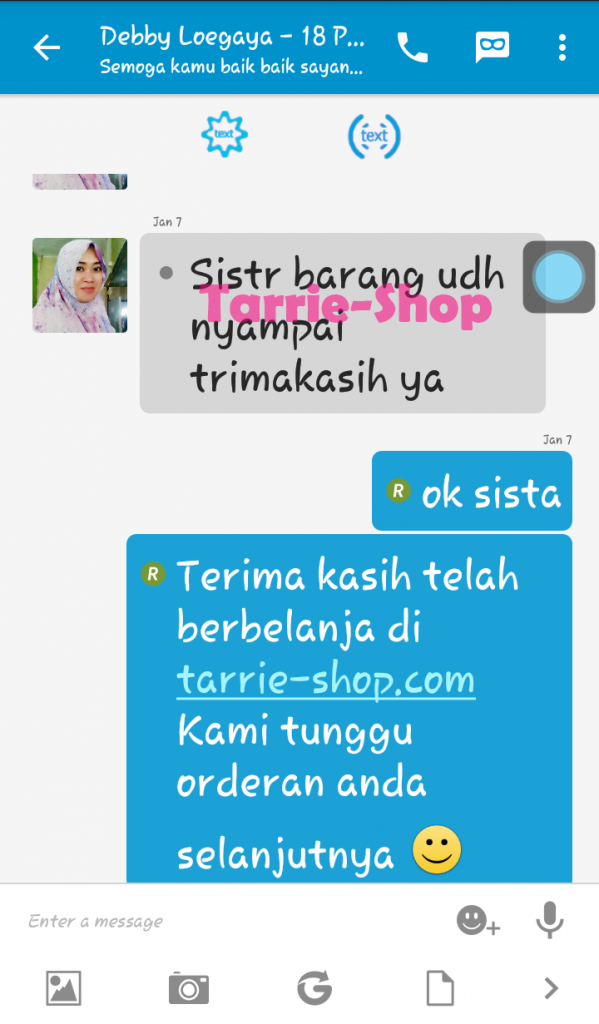 Testimoni Customer Tarrie Shop Testimoni Customer Tarrie Shop
