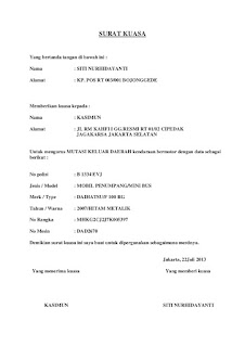 contoh surat kuasa khusus