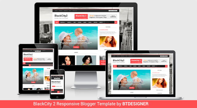 Responsive Blogger template magazine, BTDesigner, blogspot, clean, modern