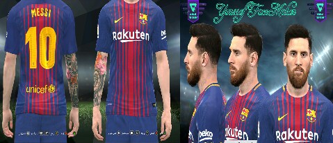 افخم  وجه وقصة شعر للاعب ميسي بوشم لبيس 2017 PES2017-Leo-Messi-by-Youssef-Face-Maker-479x207