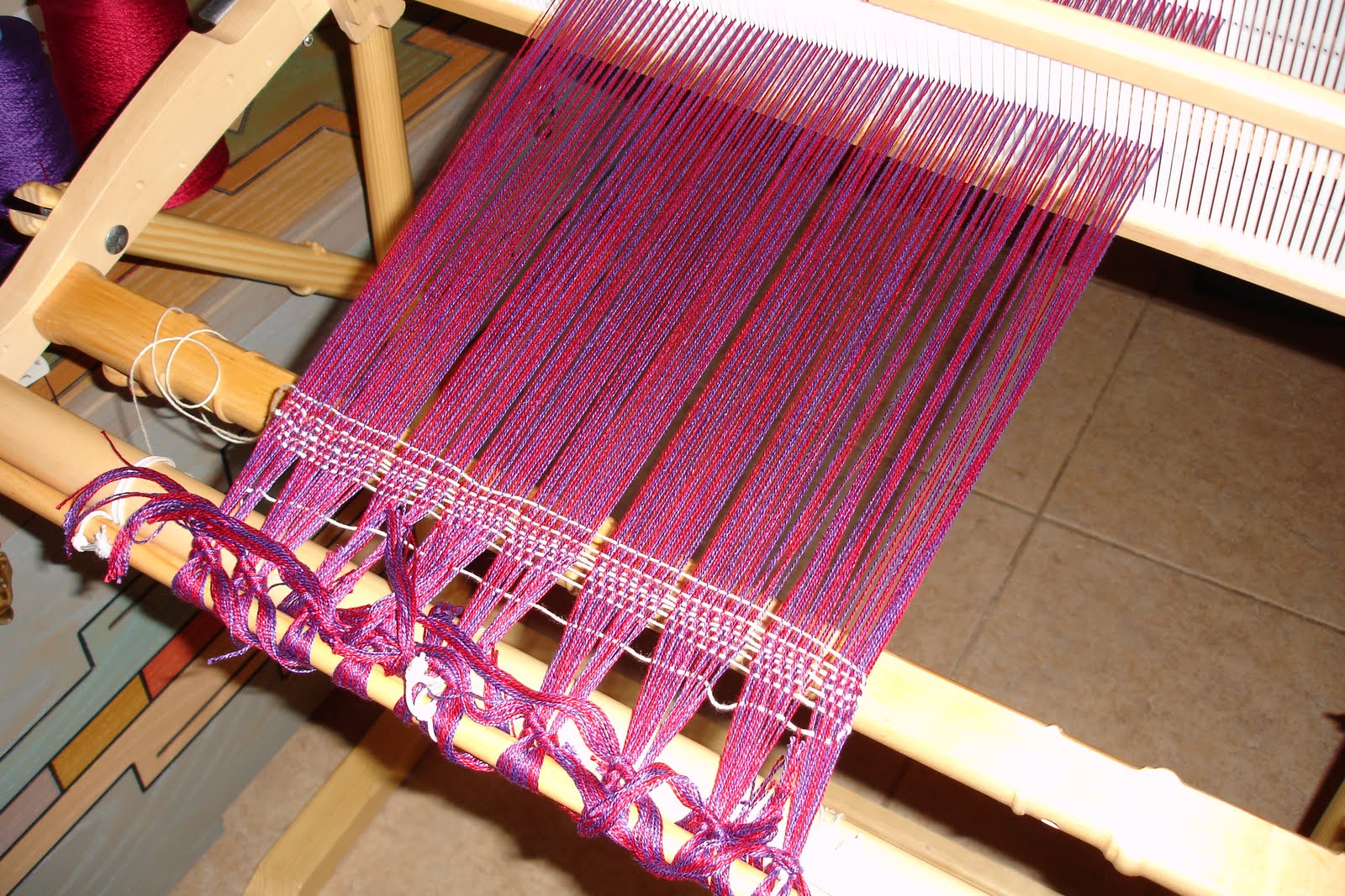 One Yarn and Fiber New Project On My Rigid Heddle Loom