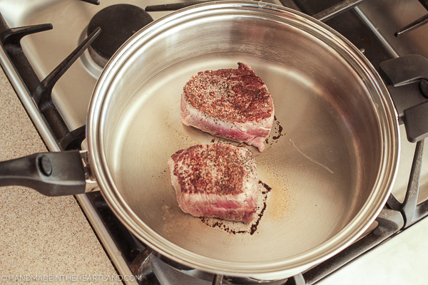 how to pan sear a filet mignon at home on the stove