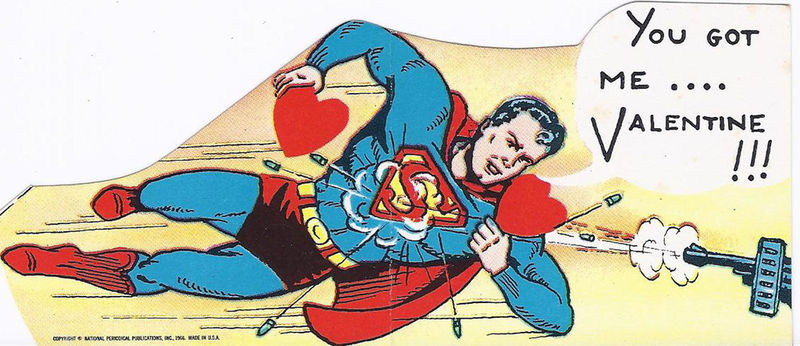 Vintage Superman Valentine cards