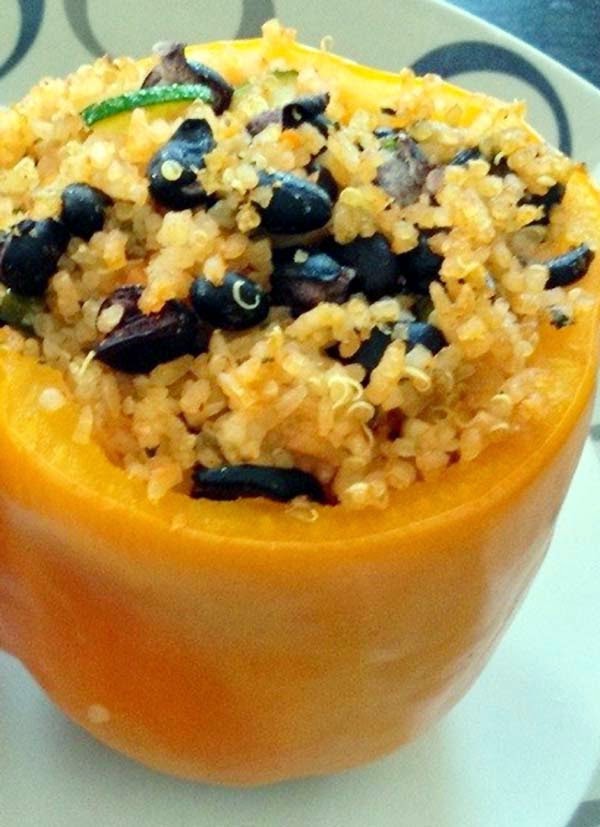 Stuffed Bell Peppers With Mexican Rice
