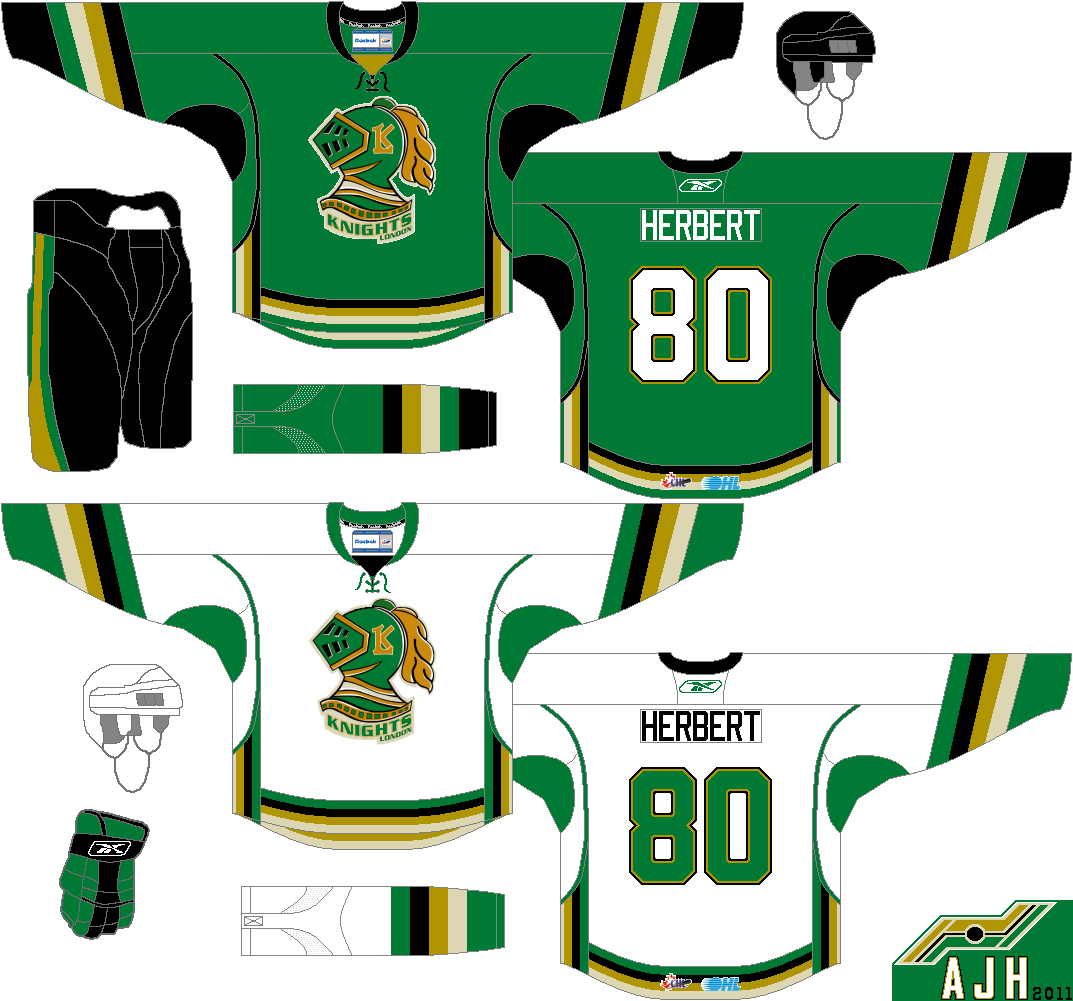 AJH Hockey Jersey Art London Knights Concept