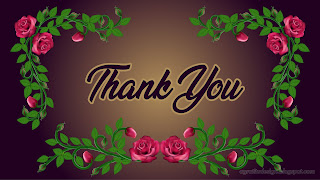 Thank You Card Romantic Rose Flower And Leaves Flourishes Purple Background
