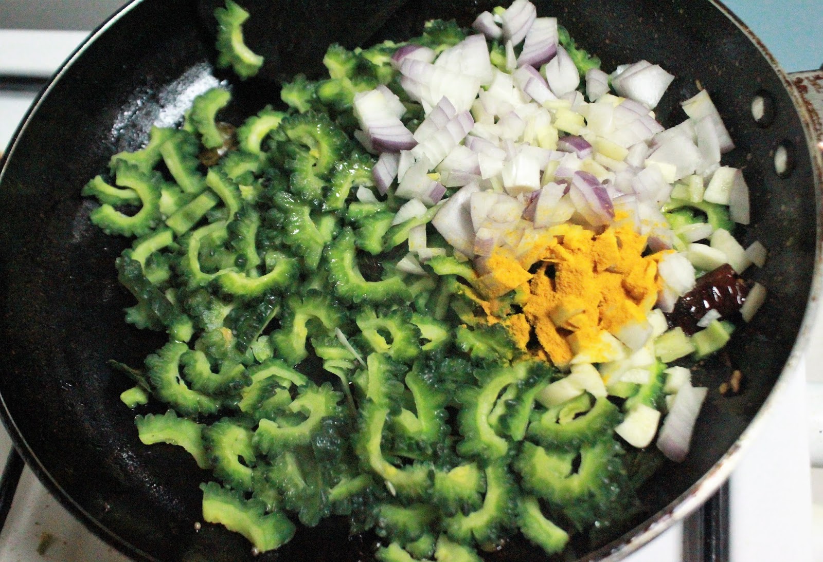 Bethica's Kitchen Flavours Pavakka (Bitter Gourd) Thoran Kerala Style