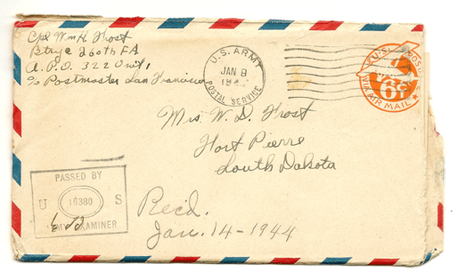 Shades of Frost: Letters Home WWII (3)