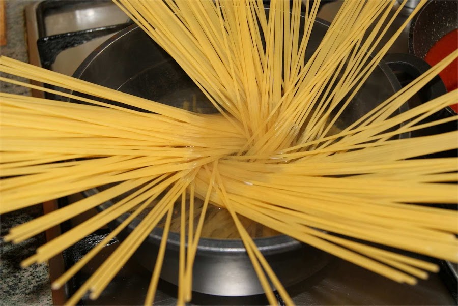 Spaguetti a la Bellini paso 1