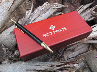 Pena Mewah Patek Philippe PTK002B Metal Pen Red Wood Box