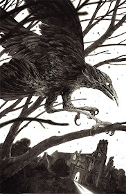 08-Cover for Wakening the Crow-Nico-Delort-Illustrations-with-Scratchboard-Drawings-www-designstack-co