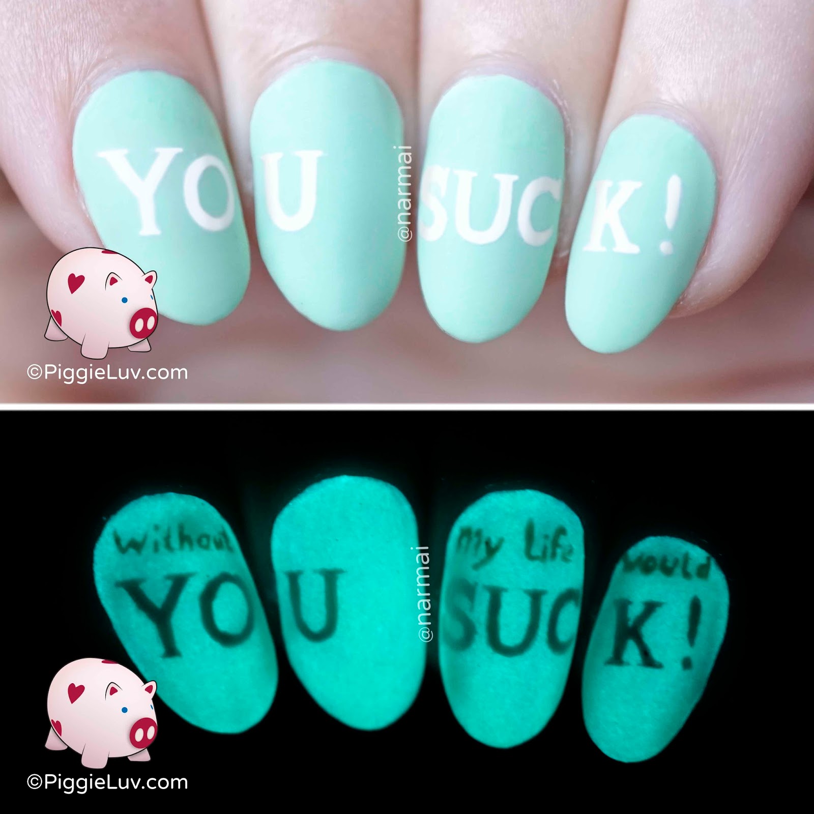 piggieluv secret love letter nail art for valentine s day