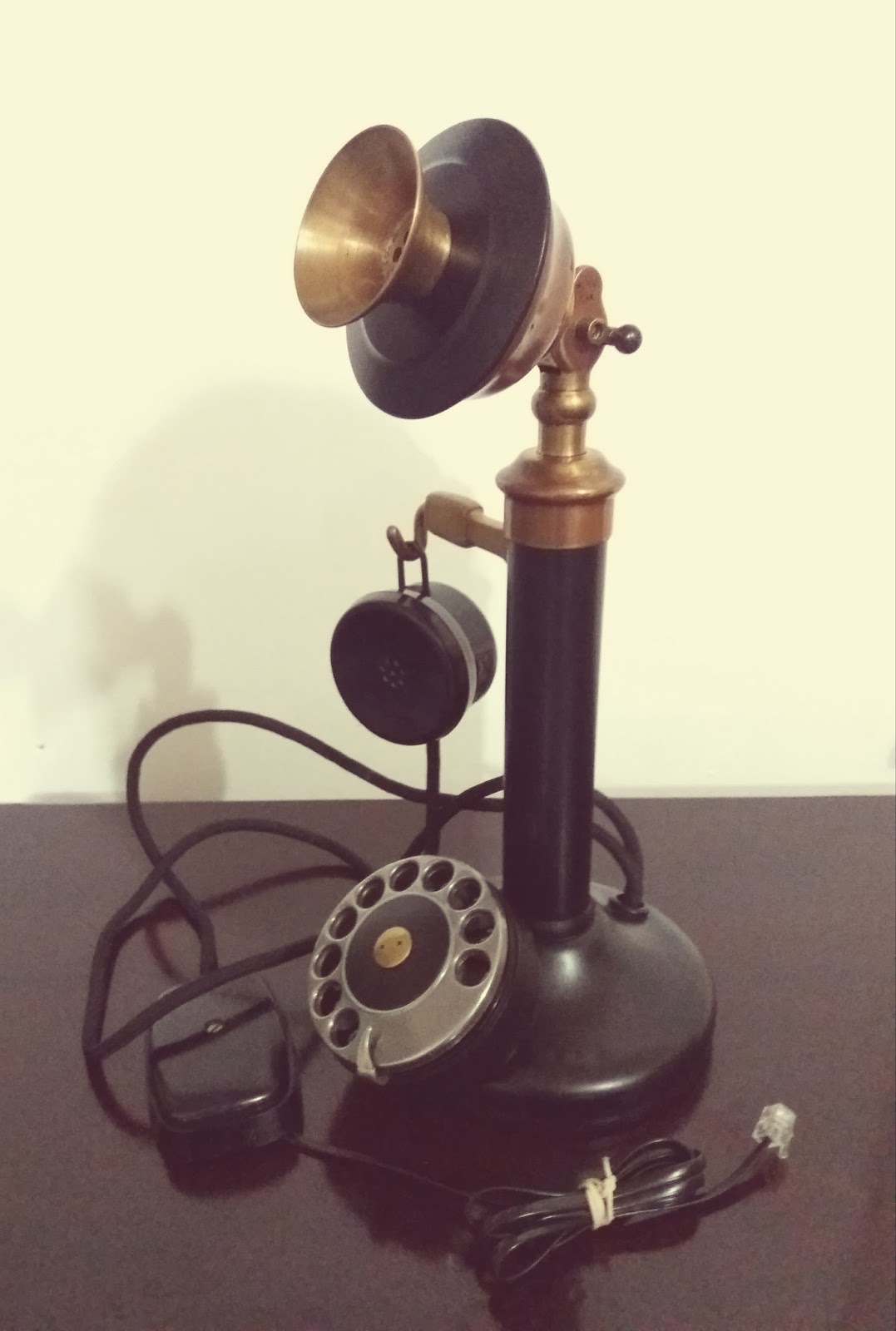 Old Vintage Gallery Antique PTT GPO Candlestick Telephone England