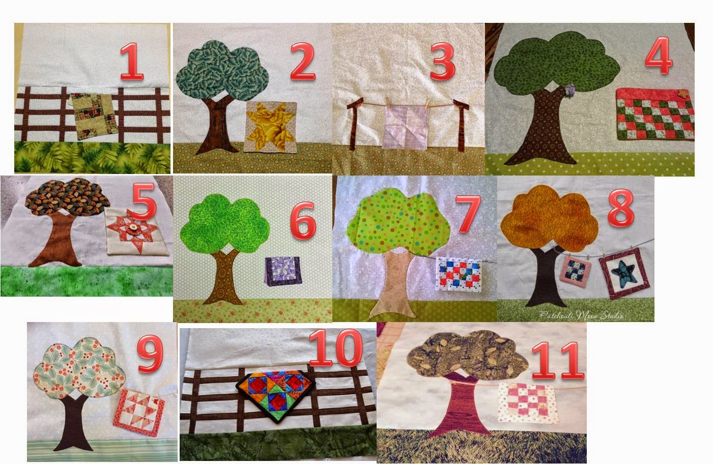 March - 21 "Quilts in the Garden" blocks.