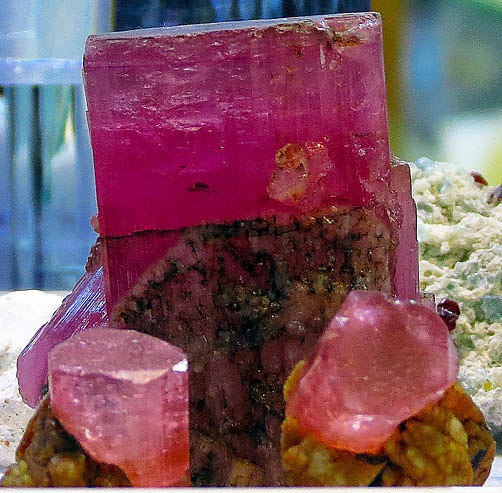 Deep red ruby gem crystal