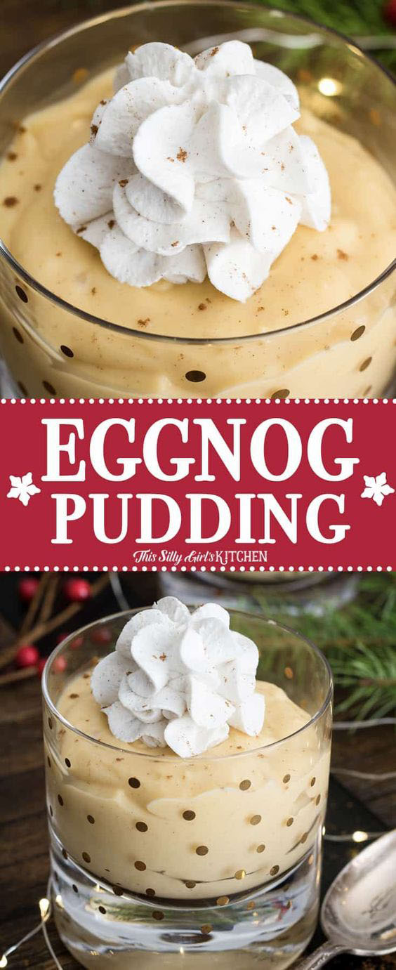 HOMEMADE PUDDING MADE WITH EGGNOG #DESSERT #EASYRECIPE HOMEMADE PUDDING MADE WITH EGGNOG
