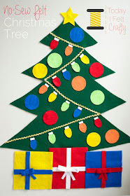 Today I Felt Crafty: No-Sew Felt Christmas Tree Tutorial