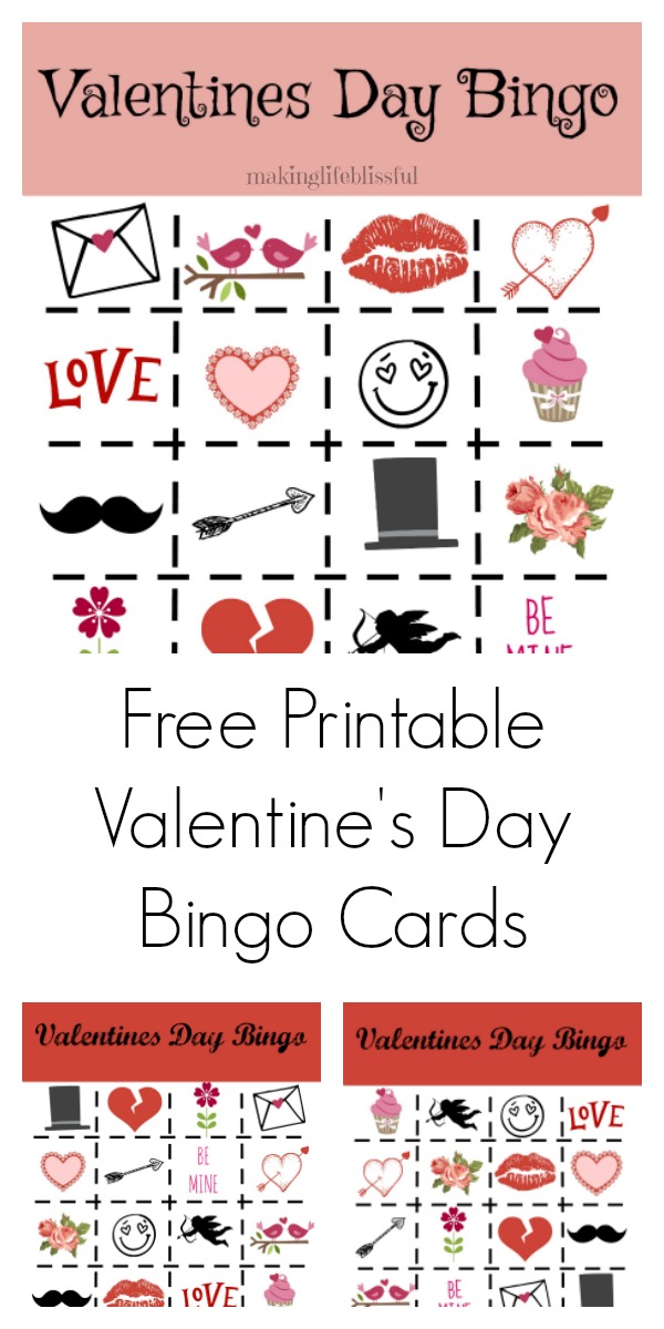 25 free printable valentine math bingo cards