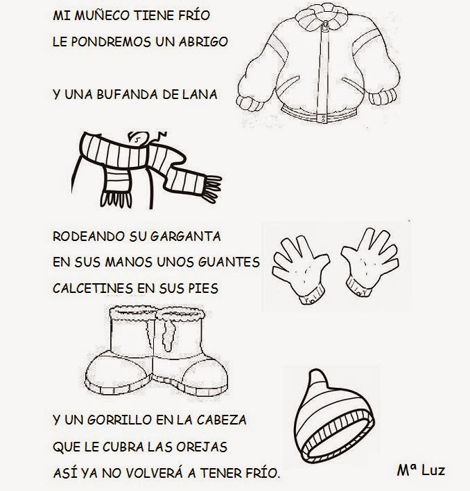 Para grandes peques Canciones y poemas sobre prendas de vestir