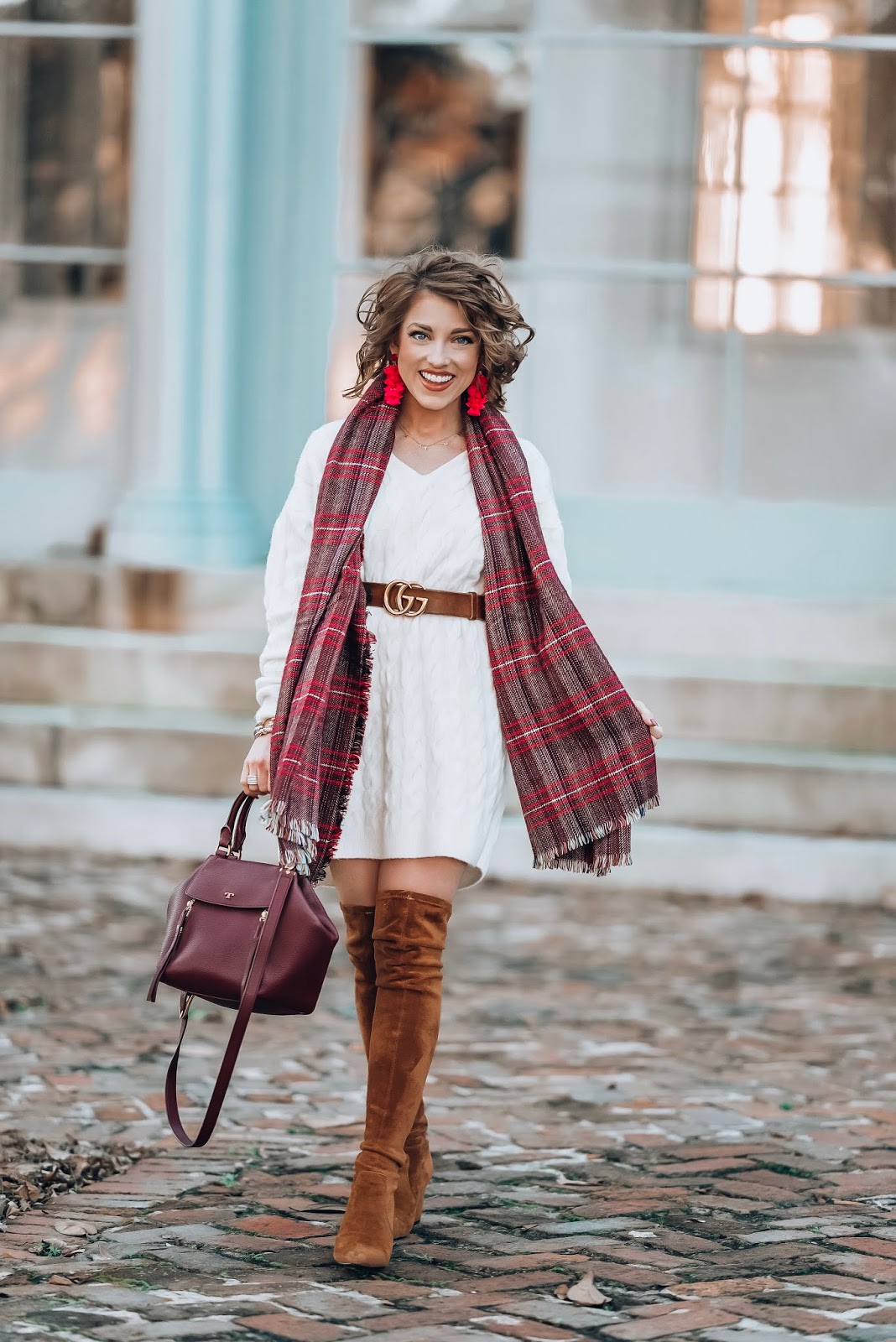 White Cable Knit Sweater Dress - Something Delightful by Rachel M