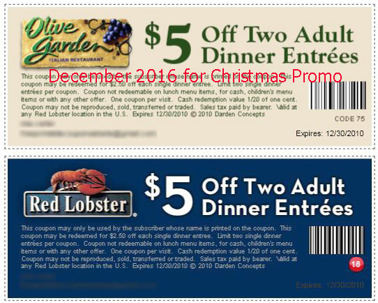 Olive Garden Coupons December