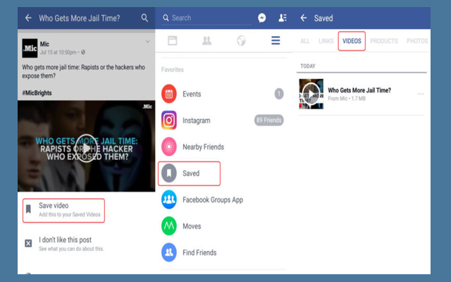 التحديث الجديد لتطبيق FaceBook يمكنك من مشاهدة الفيديوهات من دون انترنت