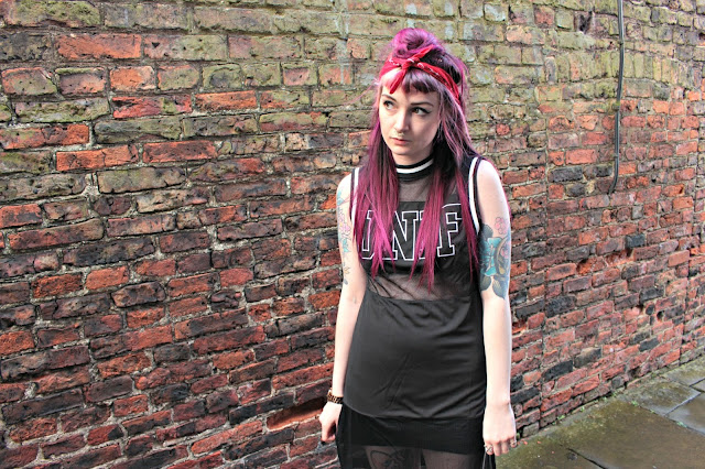 UNIF mesh dress grunge fashion