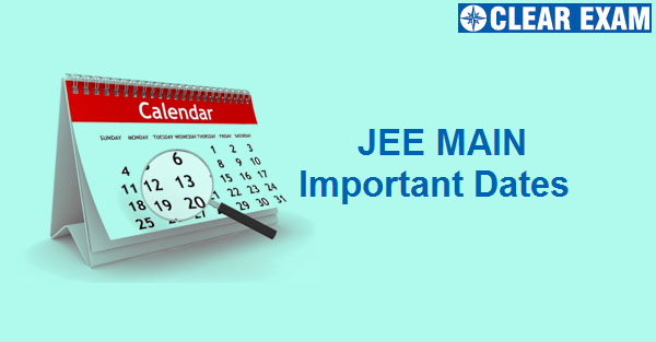 JEE Main Important Dates 2020 JEE Main Important Dates 2020